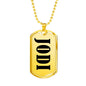 Jodi v01 - 18k Gold Finished Luxury Dog Tag Necklace
