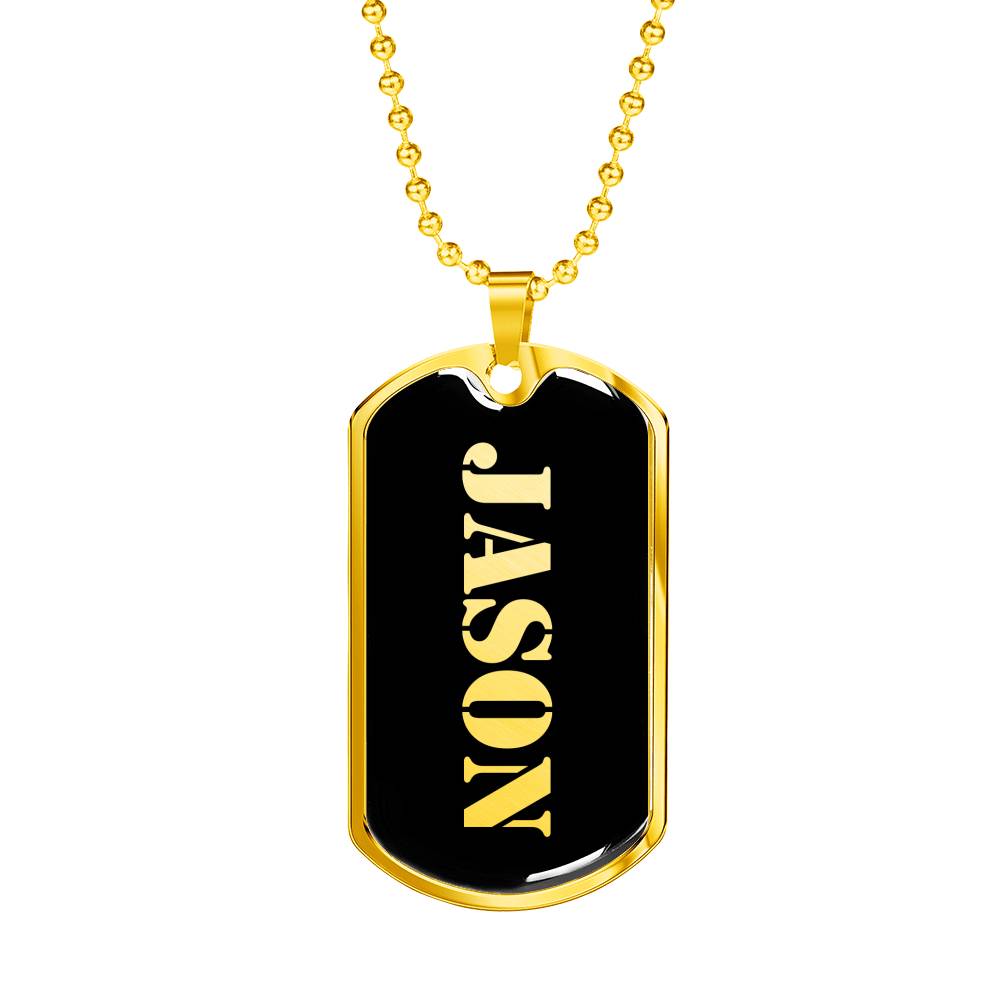 Jason v2 - 18k Gold Finished Luxury Dog Tag Necklace