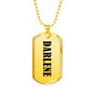 Darlene v01 - 18k Gold Finished Luxury Dog Tag Necklace