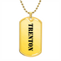 Trenton - 18k Gold Finished Luxury Dog Tag Necklace