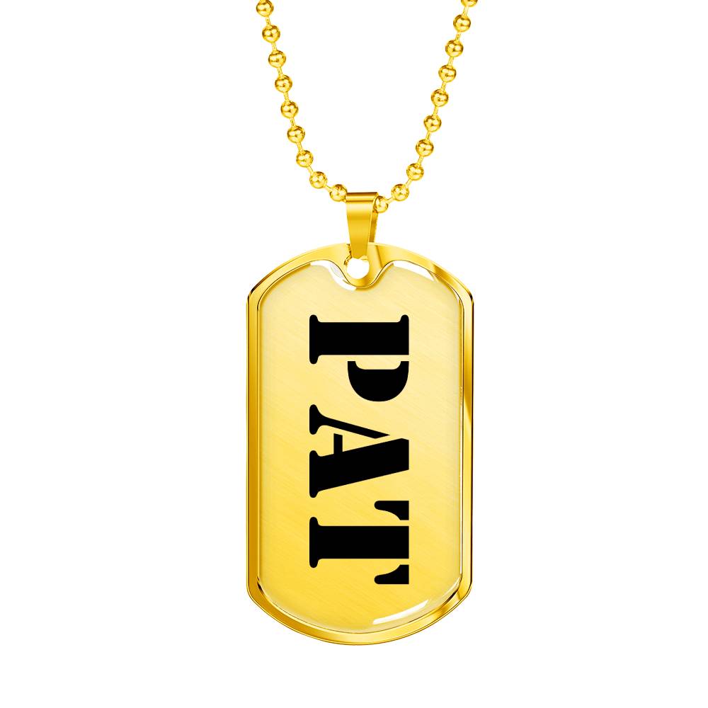Pat - 18k Gold Finished Luxury Dog Tag Necklace