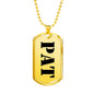 Pat - 18k Gold Finished Luxury Dog Tag Necklace