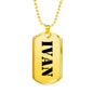 Ivan - 18k Gold Finished Luxury Dog Tag Necklace