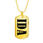 Ida v01 - 18k Gold Finished Luxury Dog Tag Necklace