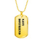 Navy Boyfriend - 18k Gold Finished Luxury Dog Tag Necklace