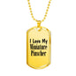 Love My Miniature Pinscher - 18k Gold Finished Luxury Dog Tag Necklace