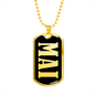 Mai v02 - 18k Gold Finished Luxury Dog Tag Necklace
