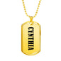 Cynthia v01 - 18k Gold Finished Luxury Dog Tag Necklace
