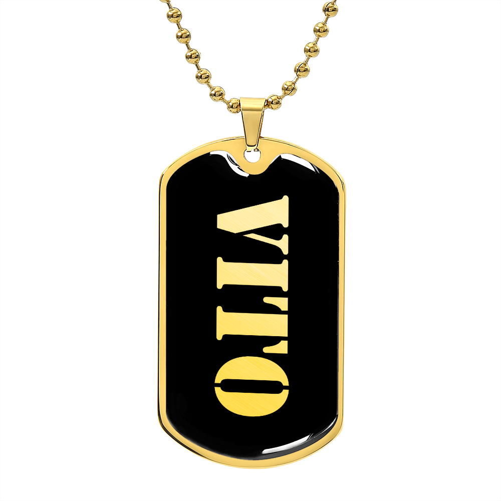 Vito v2 - 18k Gold Finished Luxury Dog Tag Necklace