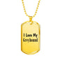 Love My Greyhound - 18k Gold Finished Luxury Dog Tag Necklace