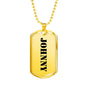 Johnny - 18k Gold Finished Luxury Dog Tag Necklace