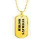 Veteran's Mother - 18k Gold Finished Luxury Dog Tag Necklace