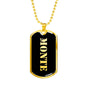 Monte v2 - 18k Gold Finished Luxury Dog Tag Necklace