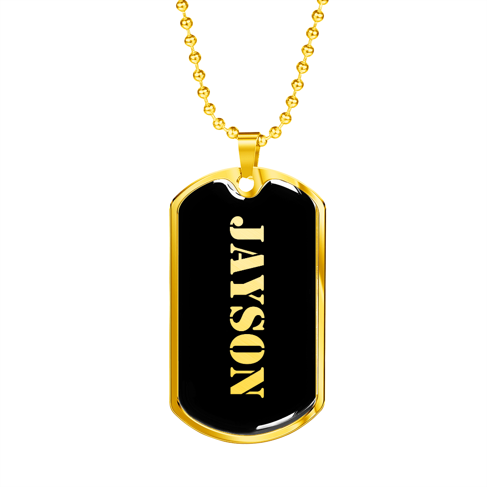 Jayson v2 - 18k Gold Finished Luxury Dog Tag Necklace