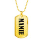 Mamie v01 - 18k Gold Finished Luxury Dog Tag Necklace