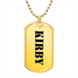 Kirby - 18k Gold Finished Luxury Dog Tag Necklace