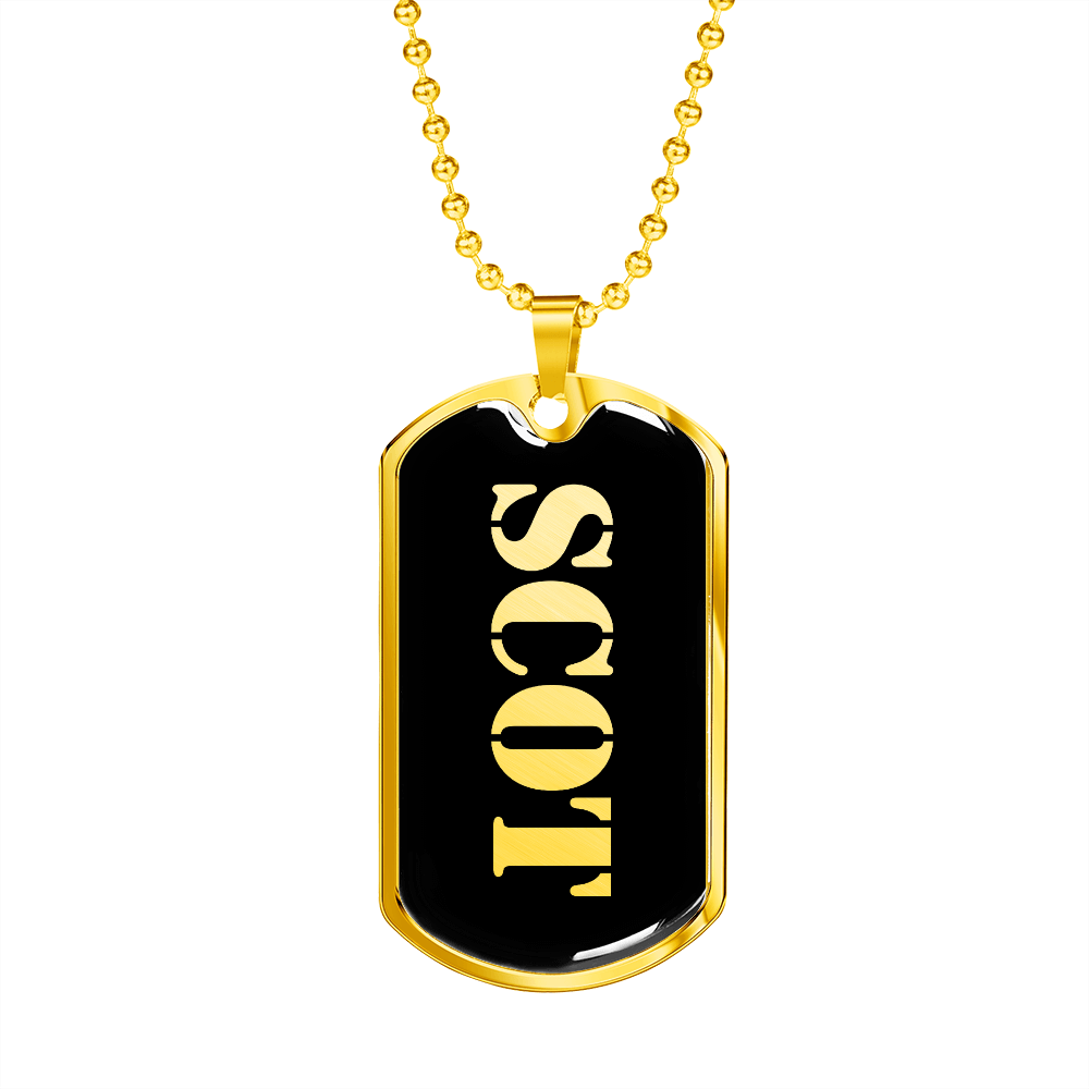 Scot v2 - 18k Gold Finished Luxury Dog Tag Necklace