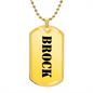 Brock - 18k Gold Finished Luxury Dog Tag Necklace