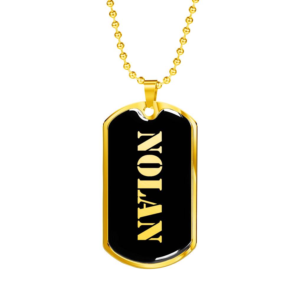 Nolan v2 - 18k Gold Finished Luxury Dog Tag Necklace