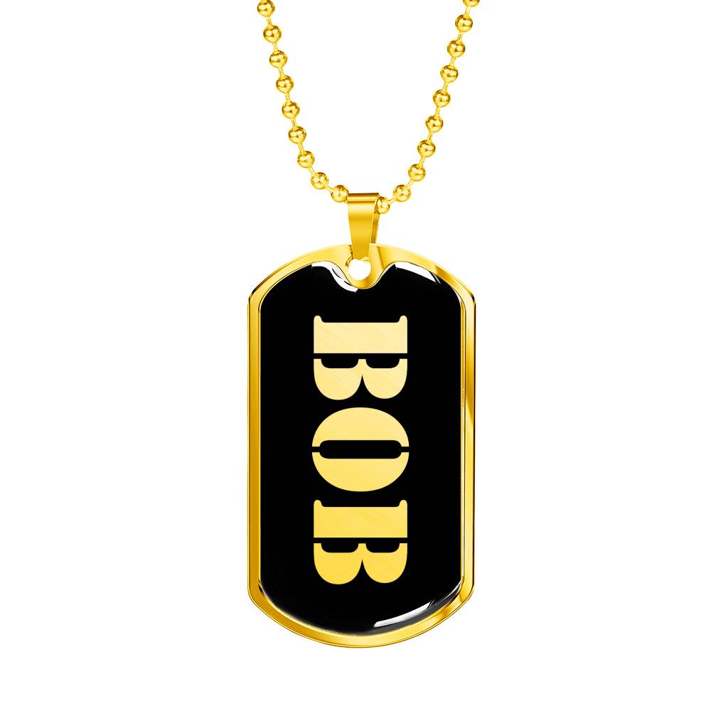 Bob v2 - 18k Gold Finished Luxury Dog Tag Necklace