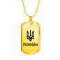 Philadelphia - 18k Gold Finished Luxury Dog Tag Necklace