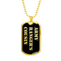 Army Ranger's Cousin v2 - 18k Gold Finished Luxury Dog Tag Necklace