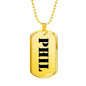 Phil - 18k Gold Finished Luxury Dog Tag Necklace