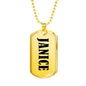 Janice v01 - 18k Gold Finished Luxury Dog Tag Necklace