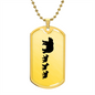 Mama Bear With 3 Cubs - 18k Gold Finished Luxury Dog Tag Necklace