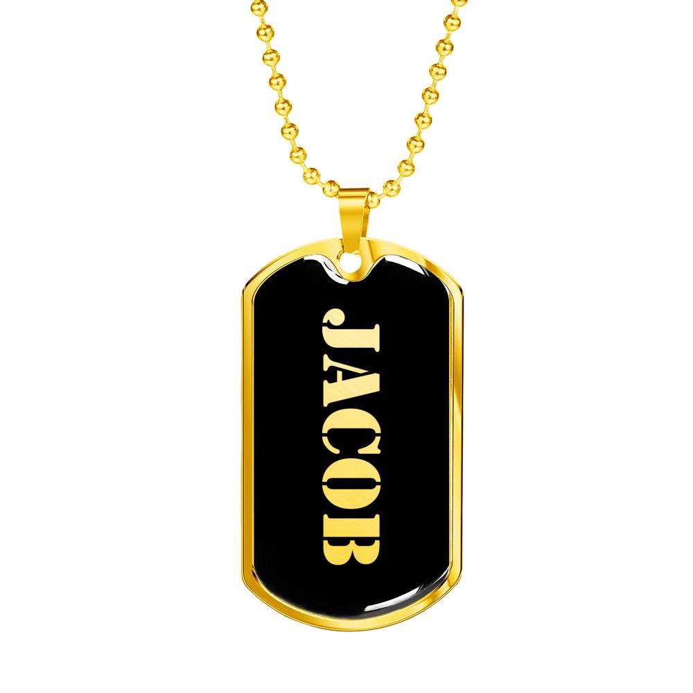 Jacob v2 - 18k Gold Finished Luxury Dog Tag Necklace