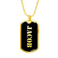 Jacob v2 - 18k Gold Finished Luxury Dog Tag Necklace