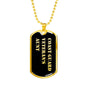 Coast Guard Veteran's Aunt v2 - 18k Gold Finished Luxury Dog Tag Necklace