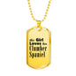 Clumber Spaniel - 18k Gold Finished Luxury Dog Tag Necklace