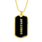 Jonathon v2 - 18k Gold Finished Luxury Dog Tag Necklace