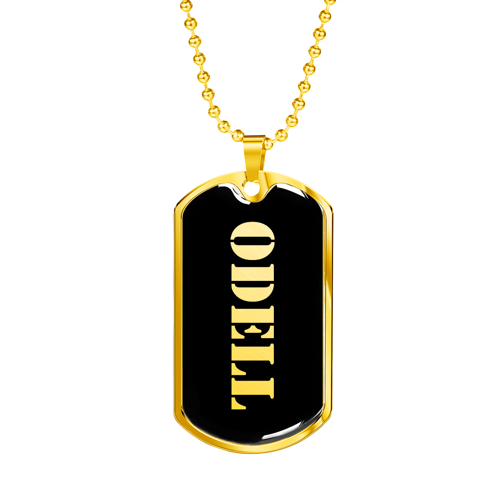 Odell v2 - 18k Gold Finished Luxury Dog Tag Necklace