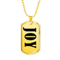 Joy v01 - 18k Gold Finished Luxury Dog Tag Necklace
