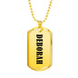 Deborah v01 - 18k Gold Finished Luxury Dog Tag Necklace