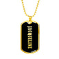 Jacqueline v02 - 18k Gold Finished Luxury Dog Tag Necklace
