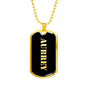 Aubrey v2 - 18k Gold Finished Luxury Dog Tag Necklace