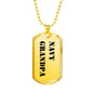 Navy Grandpa - 18k Gold Finished Luxury Dog Tag Necklace