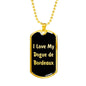 Love My Dogue de Bordeaux v5 - 18k Gold Finished Luxury Dog Tag Necklace