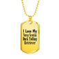 Love My Nova Scotia Duck Tolling Retriever - 18k Gold Finished Luxury Dog Tag Necklace