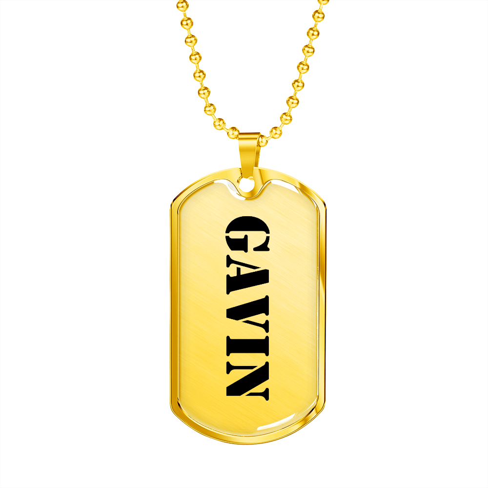 Gavin - 18k Gold Finished Luxury Dog Tag Necklace