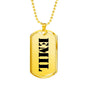 Emil - 18k Gold Finished Luxury Dog Tag Necklace