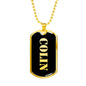 Colin v2 - 18k Gold Finished Luxury Dog Tag Necklace