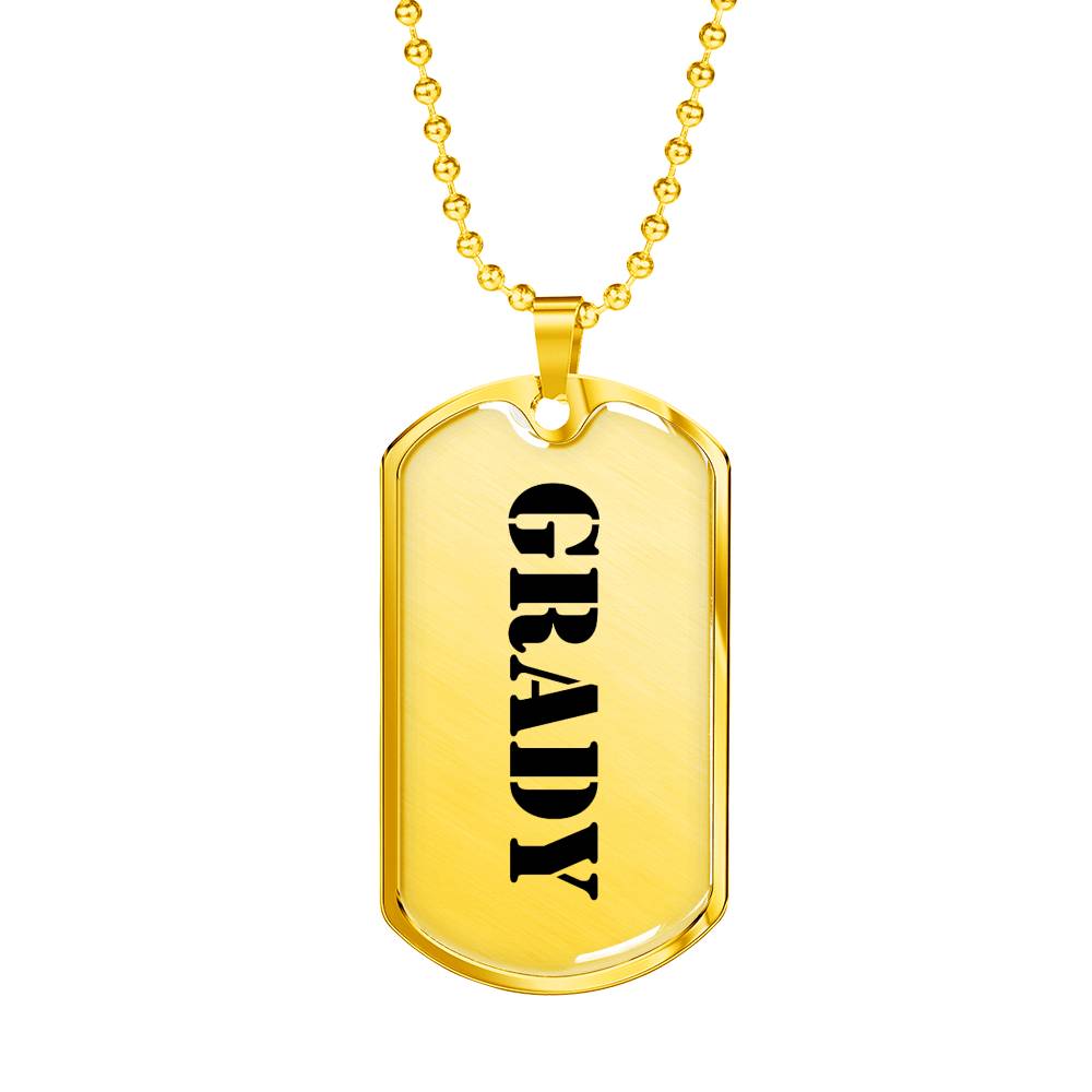 Grady - 18k Gold Finished Luxury Dog Tag Necklace