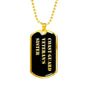 Coast Guard Veteran's Sister v2 - 18k Gold Finished Luxury Dog Tag Necklace