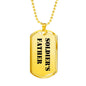 Soldier's Father - 18k Gold Finished Luxury Dog Tag Necklace