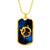Zodiac Sign Sagittarius - 18k Gold Finished Luxury Dog Tag Necklace