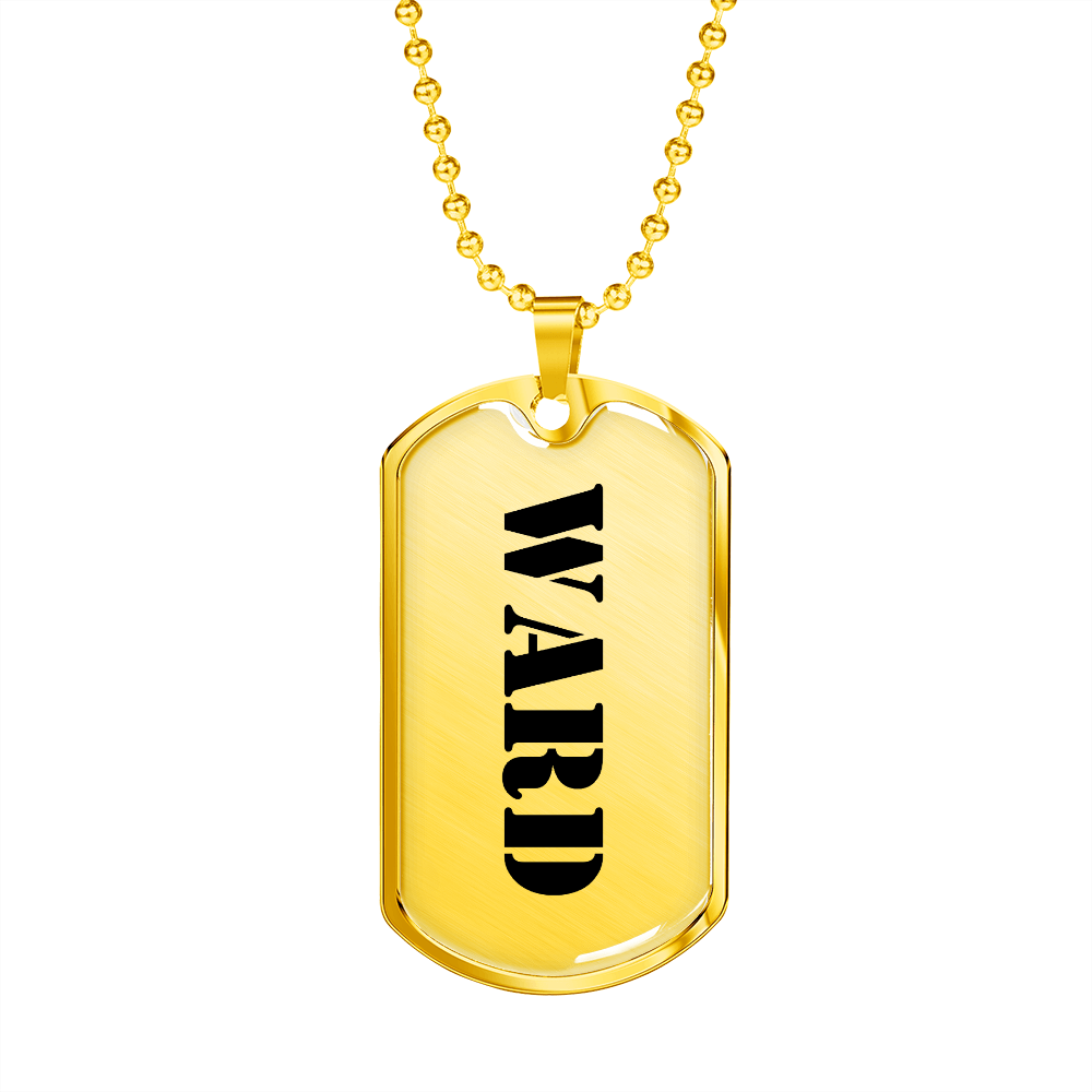 Ward - 18k Gold Finished Luxury Dog Tag Necklace
